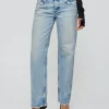 Straight-Leg Jeans mit Destroyed Details