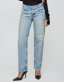 Straight-Leg Jeans mit Destroyed Details
