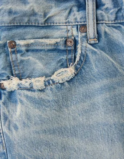 Straight-Leg Jeans mit Destroyed Details