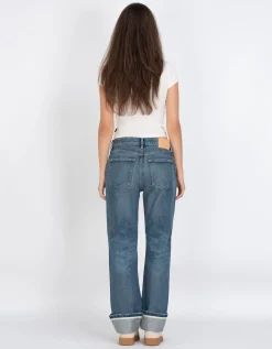 Straight-Leg Jeans mit Saumaufschlag