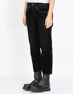 Straight-Leg Samt-Hose