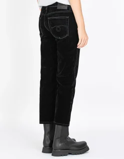 Straight-Leg Samt-Hose