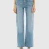 Straight-Leg-Jeans mit Knopfleiste