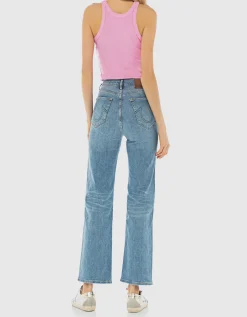 Straight-Leg-Jeans mit Knopfleiste