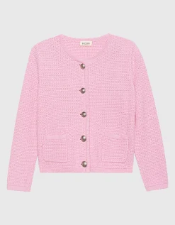 Strick Cardigan mit verzierten Knöpfen