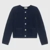 Strick Cardigan mit verzierten Knöpfen
