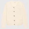 Strick Cardigan mit verzierten Knöpfen