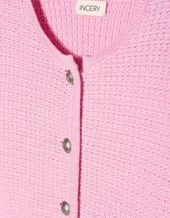 Strick Cardigan mit verzierten Knöpfen