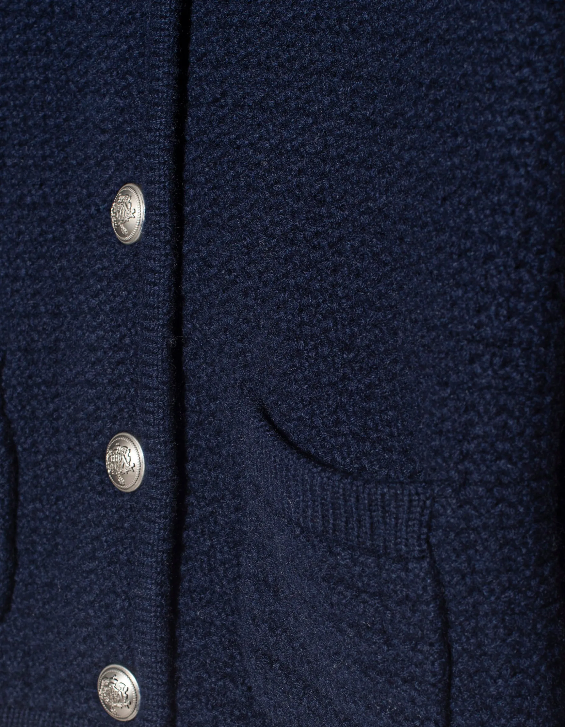 Strick Cardigan mit verzierten Knöpfen