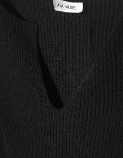 Strickpullover Caeli mit Schlitz-Ausschnitt