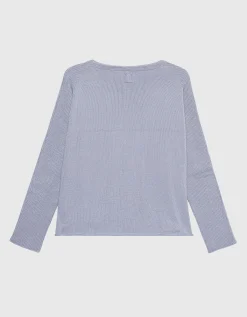 Strickpullover mit aufgerolltem Saum