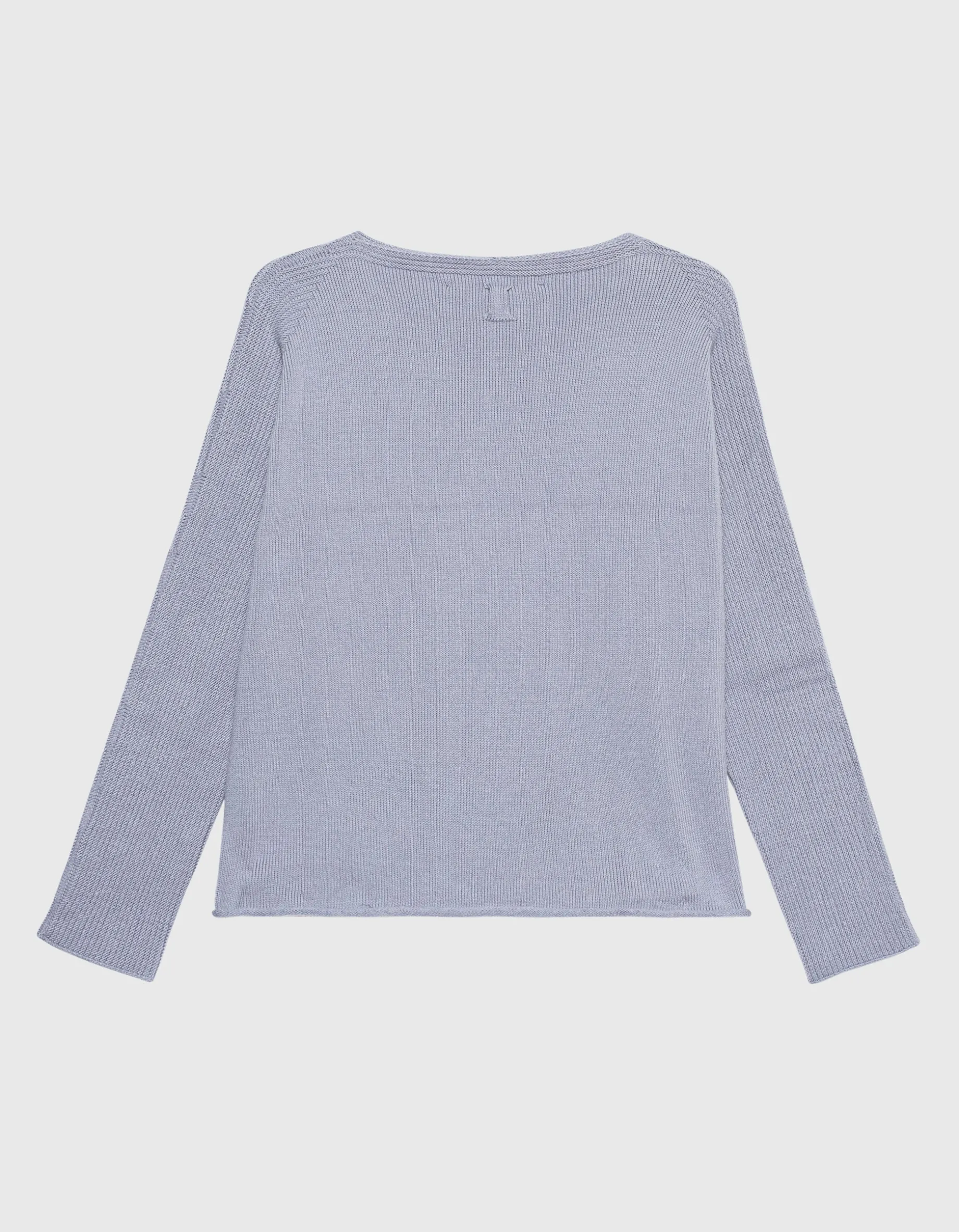 Strickpullover mit aufgerolltem Saum