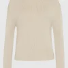 Strick-Pullover mit U-Boot Ausschnitt