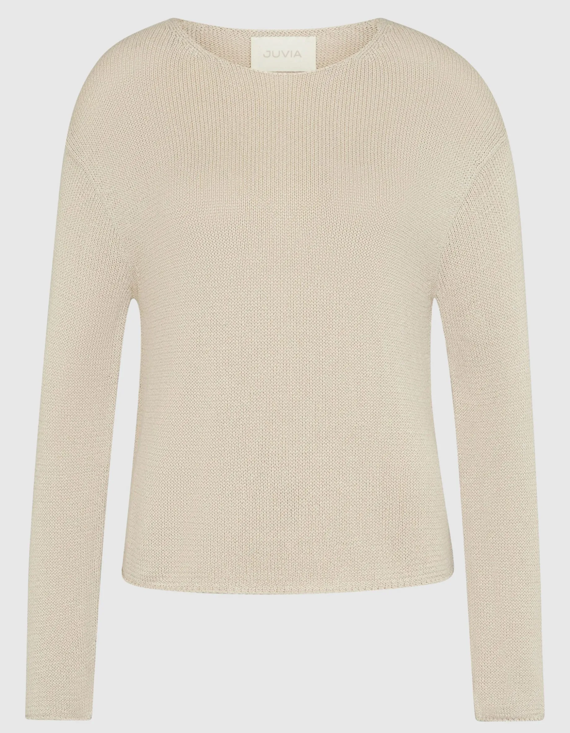 Strick-Pullover mit U-Boot Ausschnitt