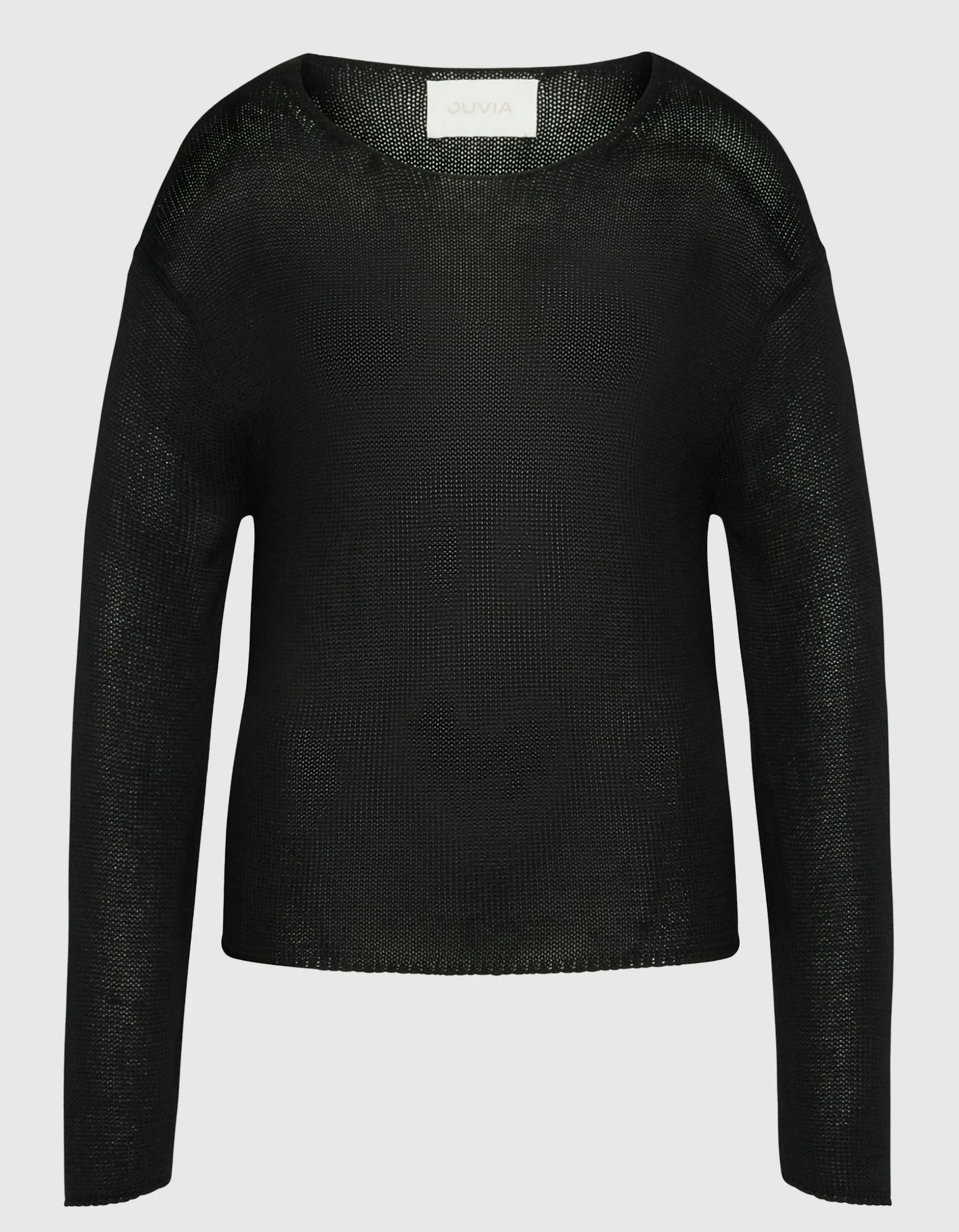 Strick-Pullover mit U-Boot Ausschnitt