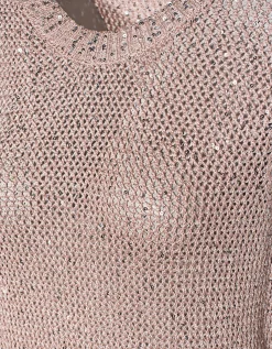 Strick-Top mit Pailetten