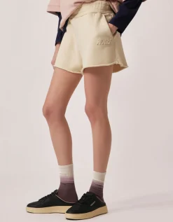 Sweatshorts mit Label-Stickerei