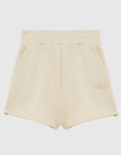 Sweatshorts mit Label-Stickerei