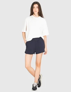 Sweatshorts mit Label-Stickerei