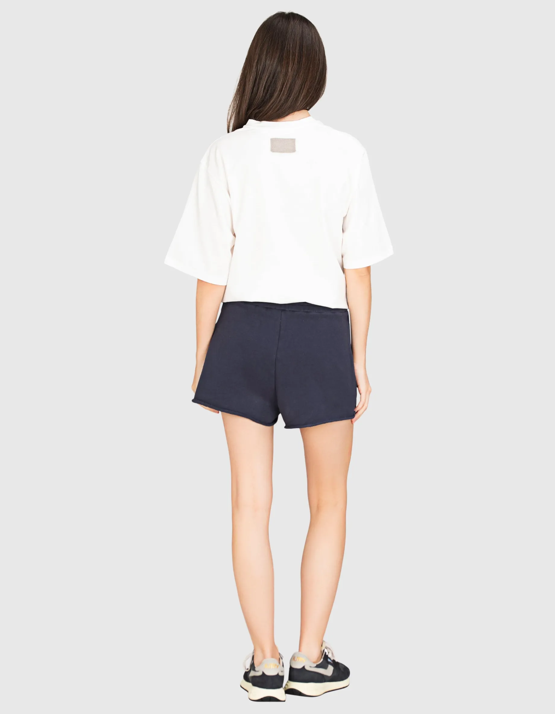 Sweatshorts mit Label-Stickerei