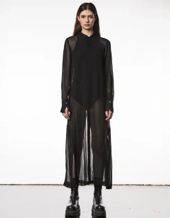 Transparentes Maxi-Kleid