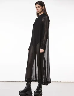 Transparentes Maxi-Kleid