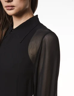 Transparentes Maxi-Kleid