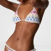 Triangel-Bikini aus Lamé-Viskose-Spitze