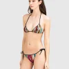 Triangel-Bikini mit Effektgarn
