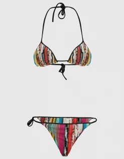 Triangel-Bikini mit Effektgarn