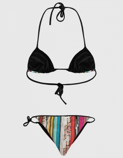 Triangel-Bikini mit Effektgarn