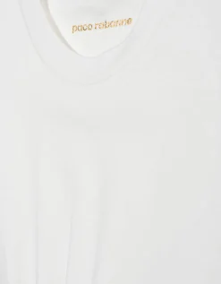 T-Shirt mit goldfarbenem Ring Detail