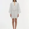Tunika-Kleid mit Lochstickereien
