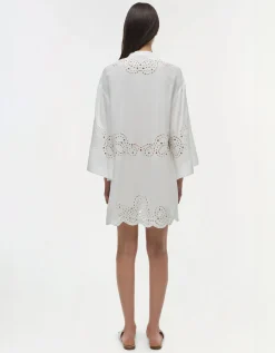 Tunika-Kleid mit Lochstickereien