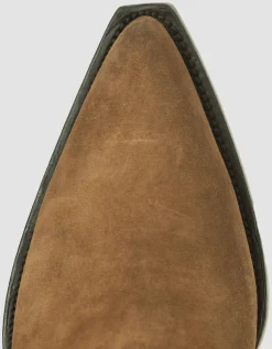 Veloursleder Cowboy-Stiefelette