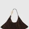 Veloursleder Hobo-Tasche Trampoline