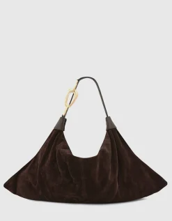 Veloursleder Hobo-Tasche Trampoline