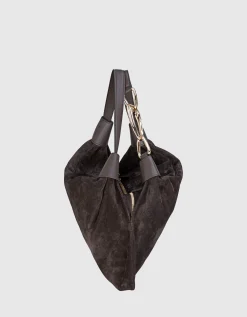 Veloursleder Hobo-Tasche Trampoline Small