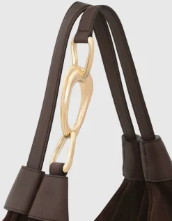 Veloursleder Hobo-Tasche Trampoline