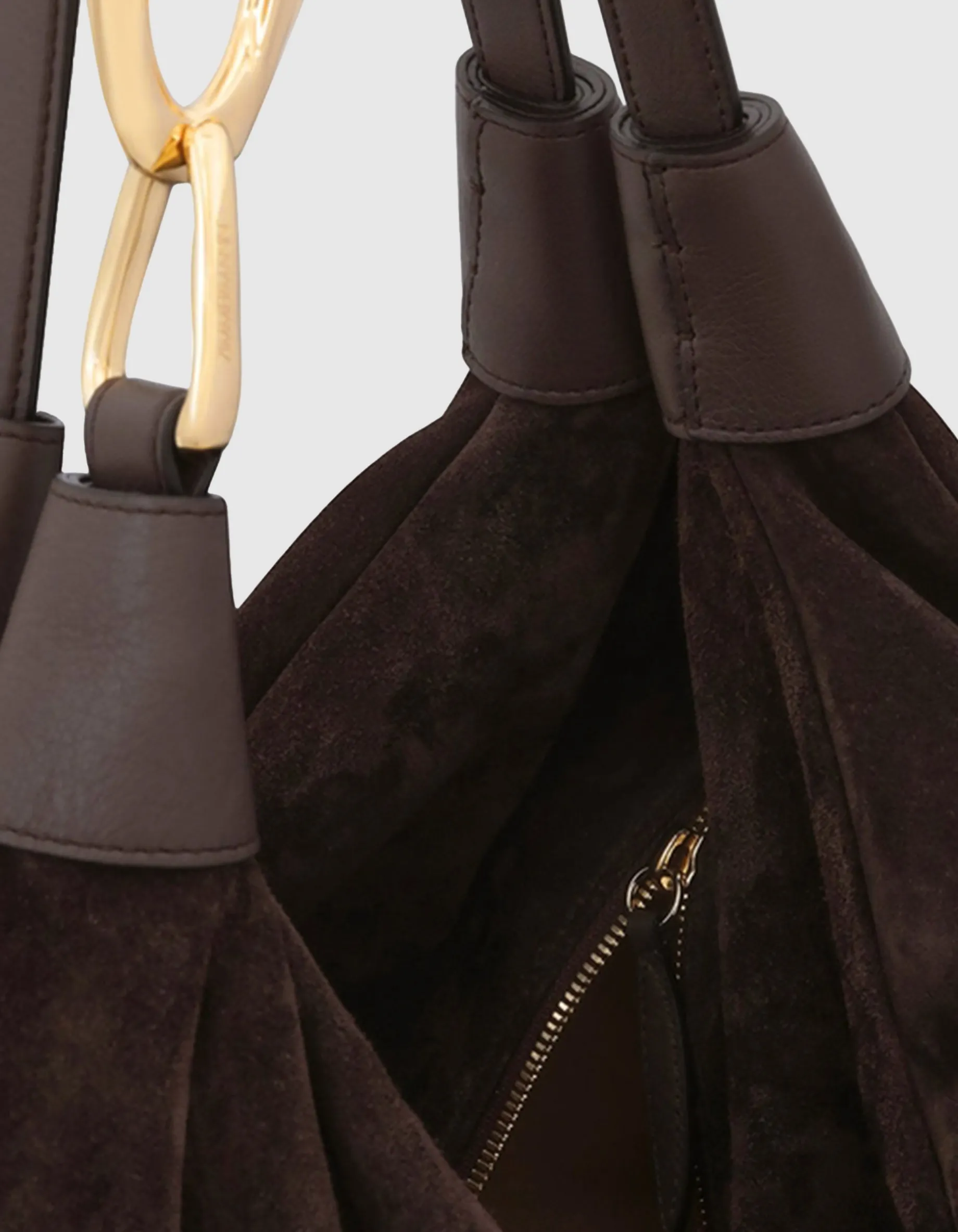 Veloursleder Hobo-Tasche Trampoline