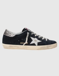 Veloursleder Sneaker mit Glitter-Finish