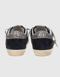 Veloursleder Sneaker mit Glitter-Finish