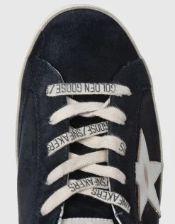 Veloursleder Sneaker mit Glitter-Finish