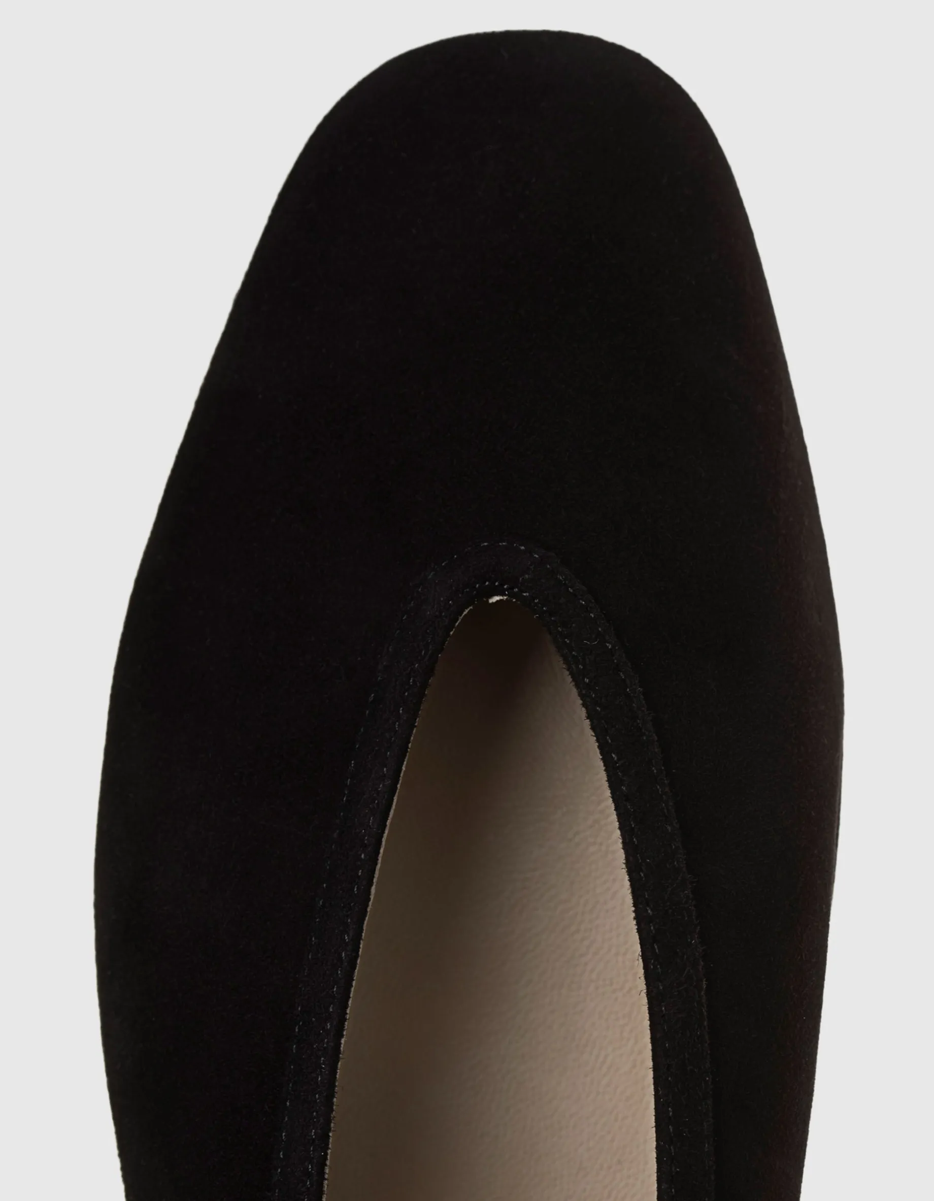 Veloursleder-Ballerinas mit Doppelschließe