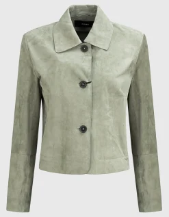 Veloursleder-Jacke Emy mit Eingrifftaschen
