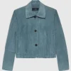 Veloursleder-Jacke Emy mit Eingrifftaschen