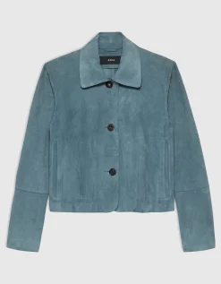 Veloursleder-Jacke Emy mit Eingrifftaschen
