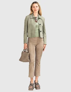 Veloursleder-Jacke Emy mit Eingrifftaschen