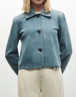 Veloursleder-Jacke Emy mit Eingrifftaschen