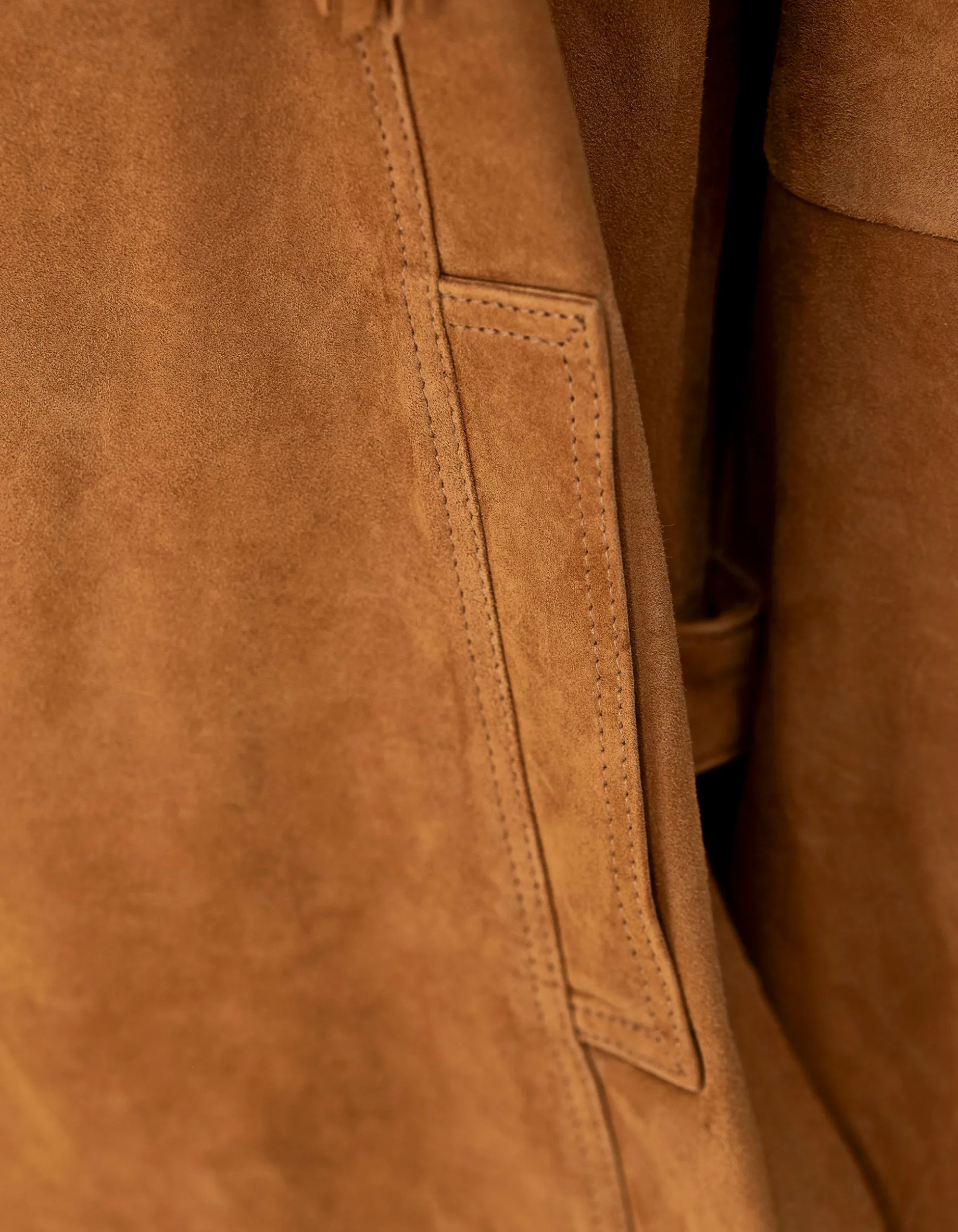 Veloursleder-Jacke Ginny mit Fransen-Details